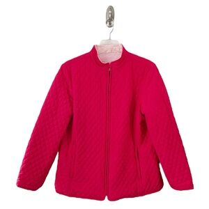 Liz Claiborne Vintage  Women’s Reversible Magenta, Fuchsia, Pink Quilted Jacket